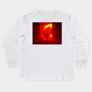 Half a Glass of Red Wine Kids Long Sleeve T-Shirt